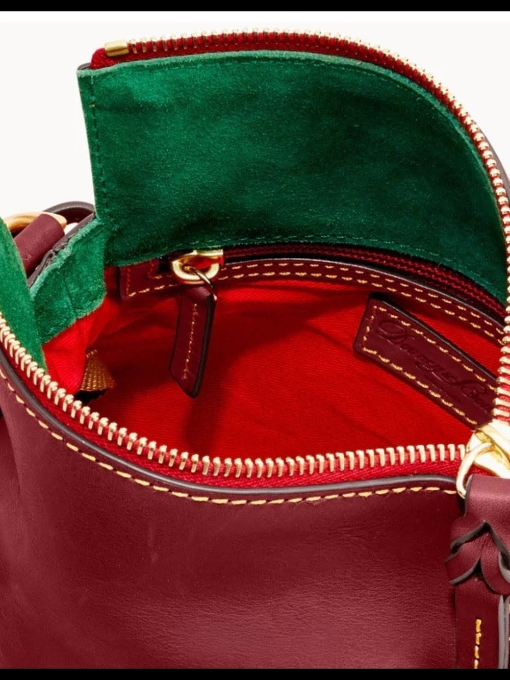 Gorgeous! NWT Dooney & Bourke Florentine Leather Satchel in BORDEUX - Picture 2 of 10